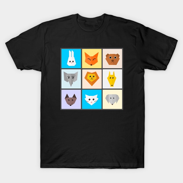 Cute Flat Animal T-Shirt by ecarross